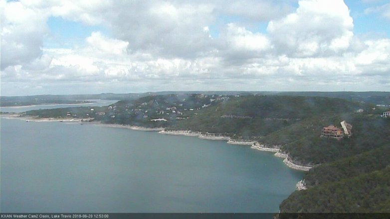 Lake Travis webcam, June 20, 2018 11:55 AM CT