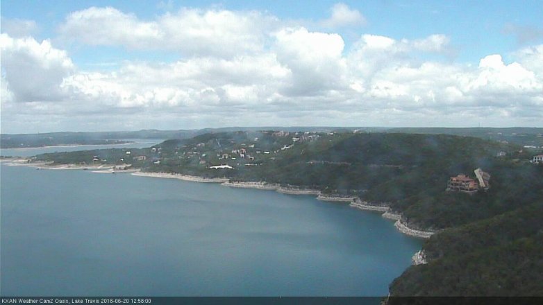 Lake Travis webcam, June 20, 2018 12:00 PM CT