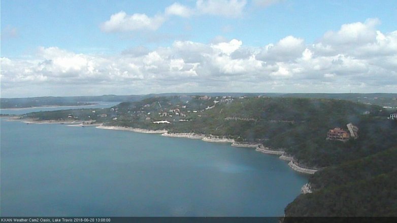 Lake Travis webcam, June 20, 2018 12:10 PM CT
