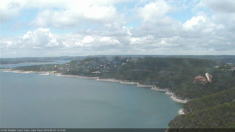 Lake Travis webcam, June 20, 2018 12:15 PM CT