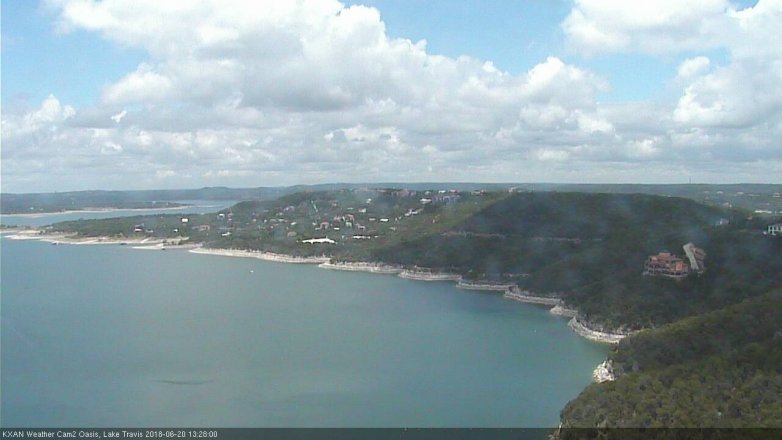 Lake Travis webcam, June 20, 2018 12:30 PM CT