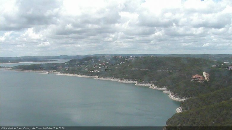Lake Travis webcam, June 20, 2018 1:10 PM CT