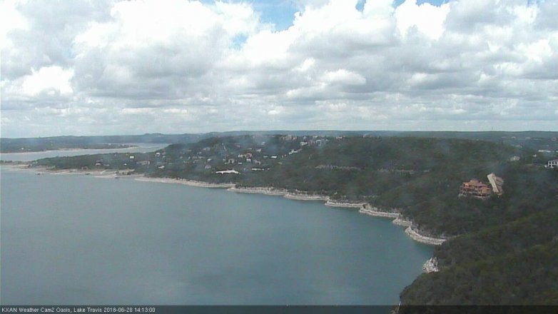 Lake Travis webcam, June 20, 2018 1:15 PM CT