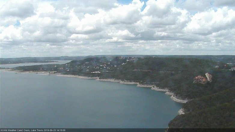 Lake Travis webcam, June 20, 2018 1:20 PM CT