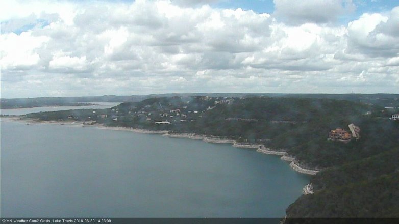 Lake Travis webcam, June 20, 2018 1:25 PM CT