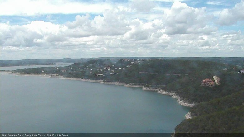 Lake Travis webcam, June 20, 2018 1:35 PM CT