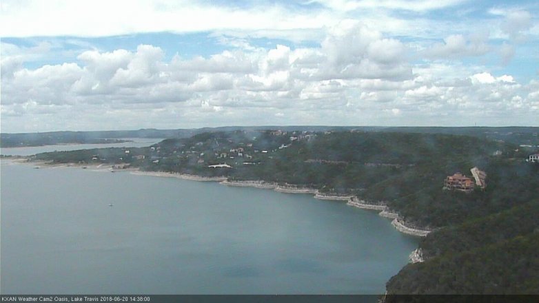 Lake Travis webcam, June 20, 2018 1:40 PM CT