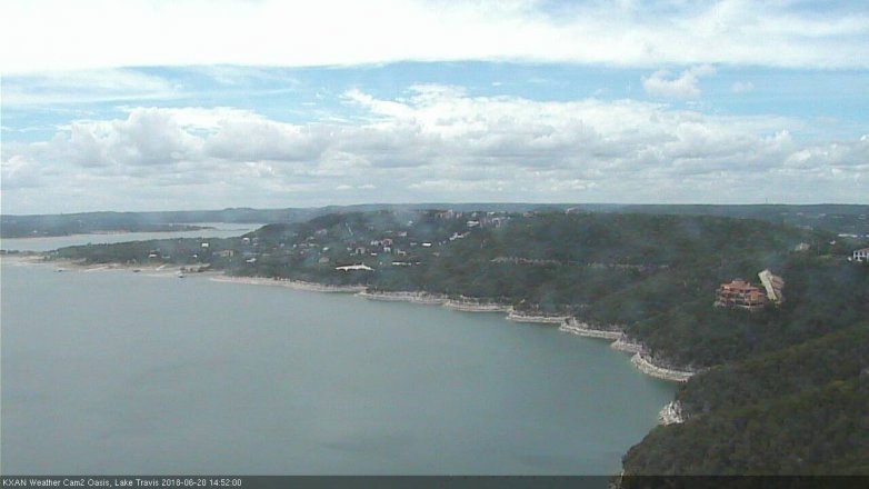 Lake Travis webcam, June 20, 2018 1:55 PM CT