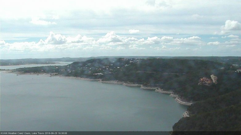 Lake Travis webcam, June 20, 2018 3:40 PM CT