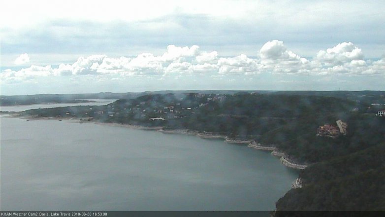 Lake Travis webcam, June 20, 2018 3:55 PM CT