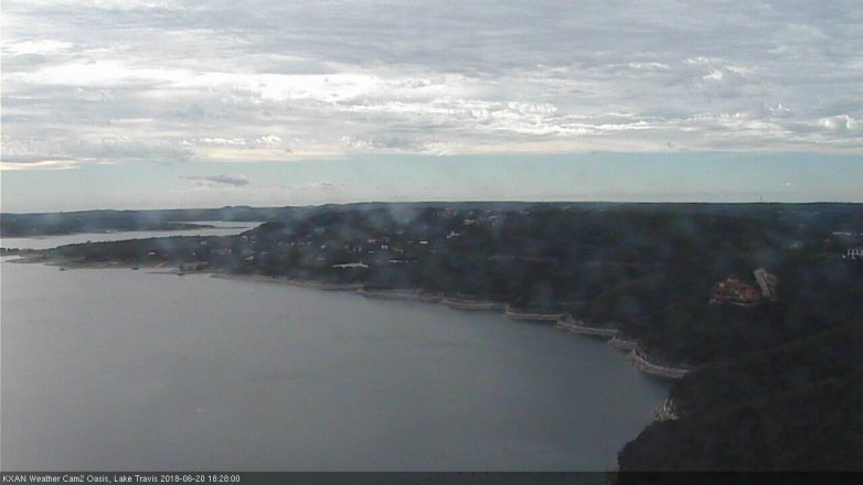 Lake Travis webcam, June 20, 2018 5:30 PM CT