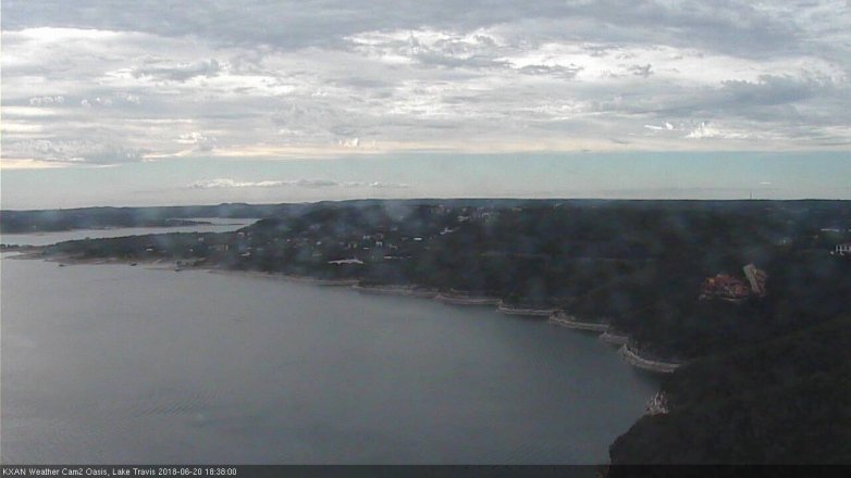 Lake Travis webcam, June 20, 2018 5:40 PM CT