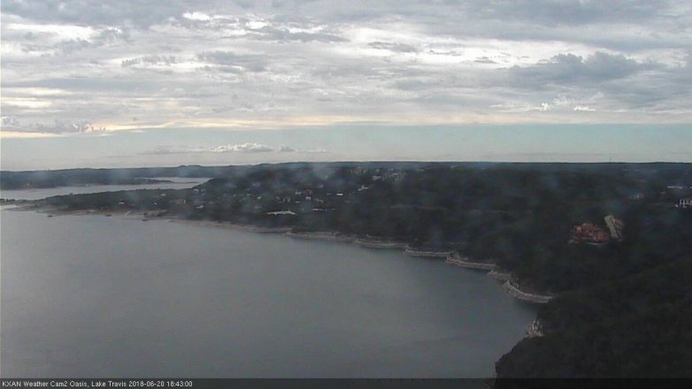 Lake Travis webcam, June 20, 2018 5:45 PM CT