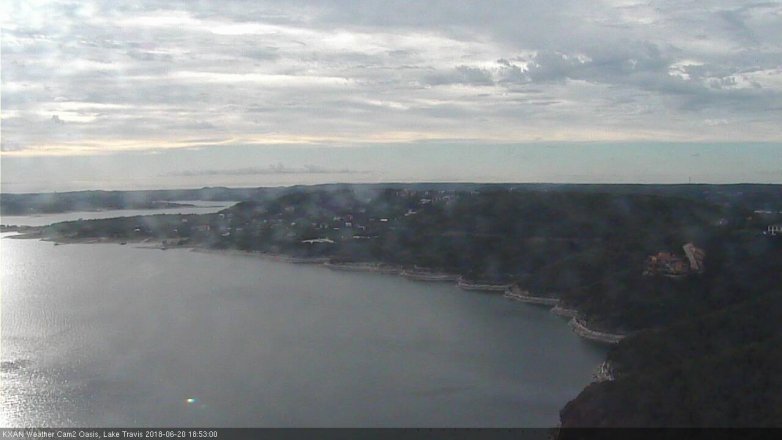 Lake Travis webcam, June 20, 2018 5:55 PM CT