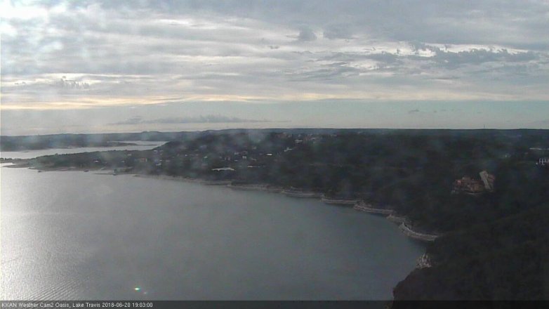 Lake Travis webcam, June 20, 2018 6:05 PM CT