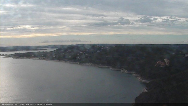 Lake Travis webcam, June 20, 2018 6:10 PM CT