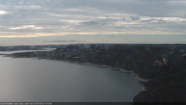 Lake Travis webcam, June 20, 2018 6:15 PM CT