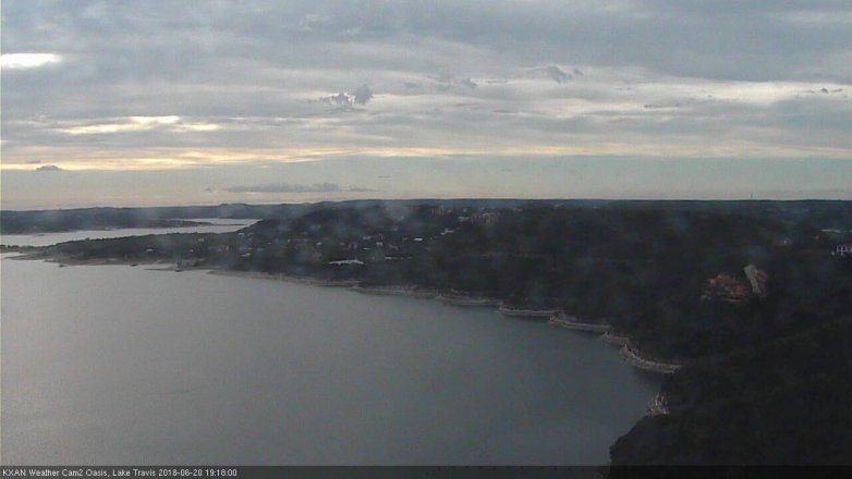 Lake Travis webcam, June 20, 2018 6:20 PM CT