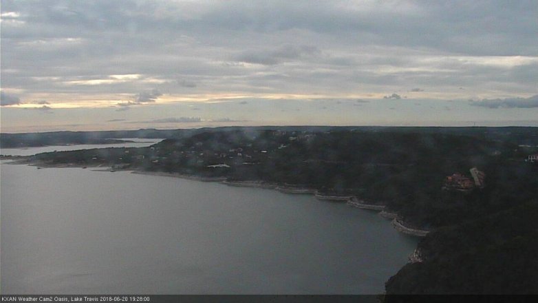 Lake Travis webcam, June 20, 2018 6:30 PM CT