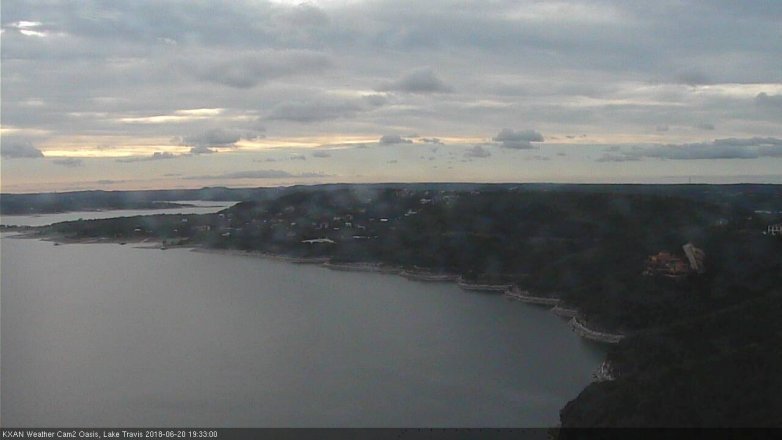 Lake Travis webcam, June 20, 2018 6:35 PM CT