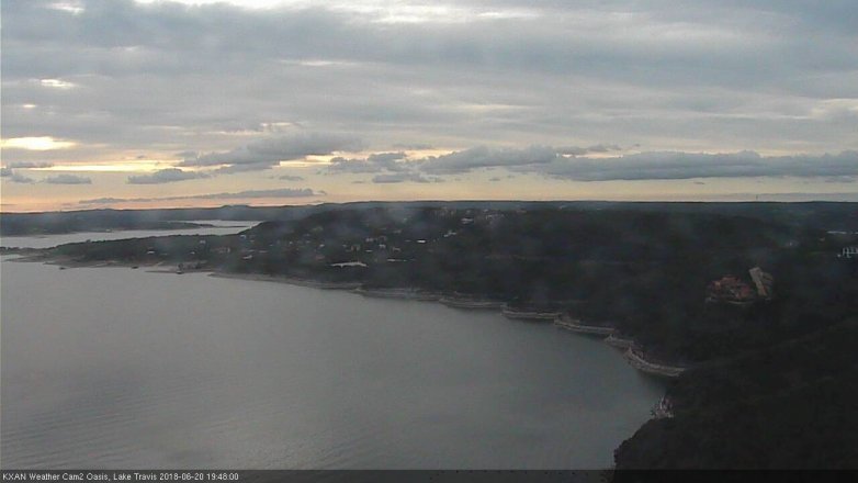 Lake Travis webcam, June 20, 2018 6:50 PM CT