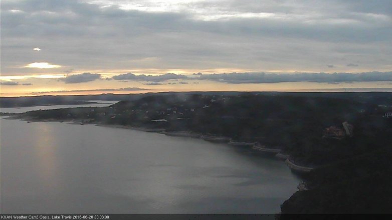 Lake Travis webcam, June 20, 2018 7:05 PM CT