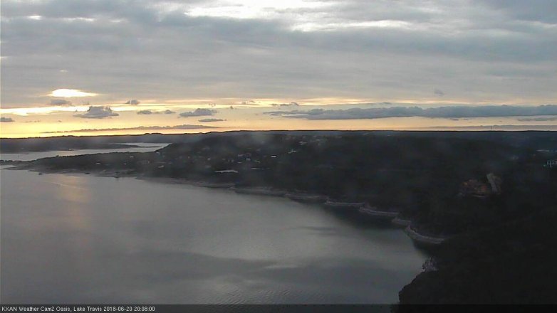 Lake Travis webcam, June 20, 2018 7:10 PM CT