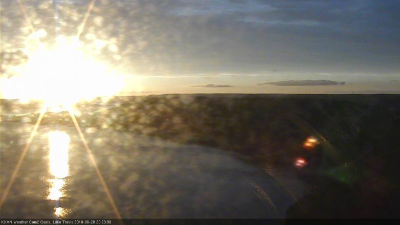 Lake Travis webcam, June 20, 2018 7:25 PM CT
