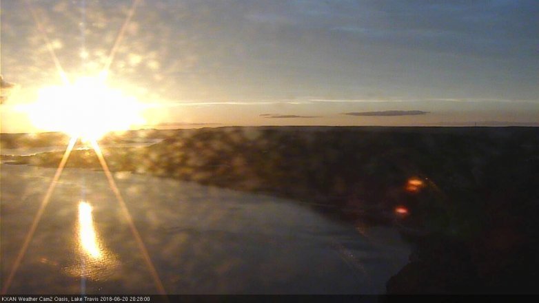 Lake Travis webcam, June 20, 2018 7:30 PM CT