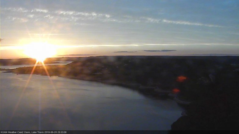 Lake Travis webcam, June 20, 2018 7:35 PM CT