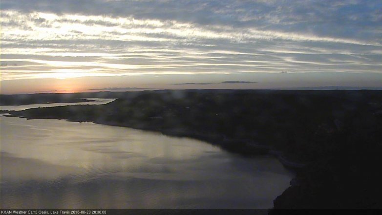 Lake Travis webcam, June 20, 2018 7:40 PM CT