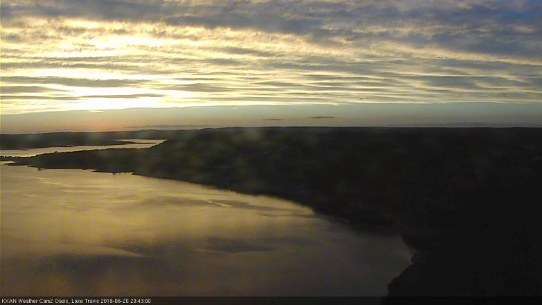 Lake Travis webcam, June 20, 2018 7:45 PM CT