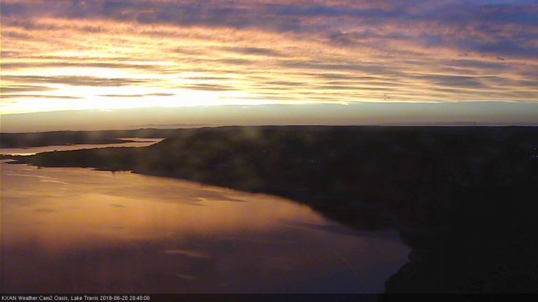 Lake Travis webcam, June 20, 2018 7:50 PM CT