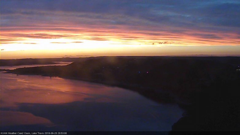 Lake Travis webcam, June 20, 2018 7:55 PM CT