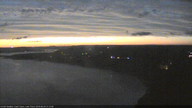Lake Travis webcam, June 20, 2018 8:15 PM CT