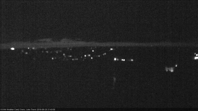 Lake Travis webcam, June 20, 2018 8:45 PM CT