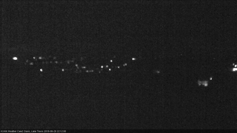 Lake Travis webcam, June 20, 2018 9:15 PM CT