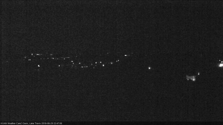 Lake Travis webcam, June 20, 2018 9:50 PM CT