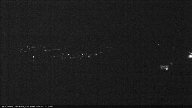 Lake Travis webcam, June 20, 2018 10:30 PM CT