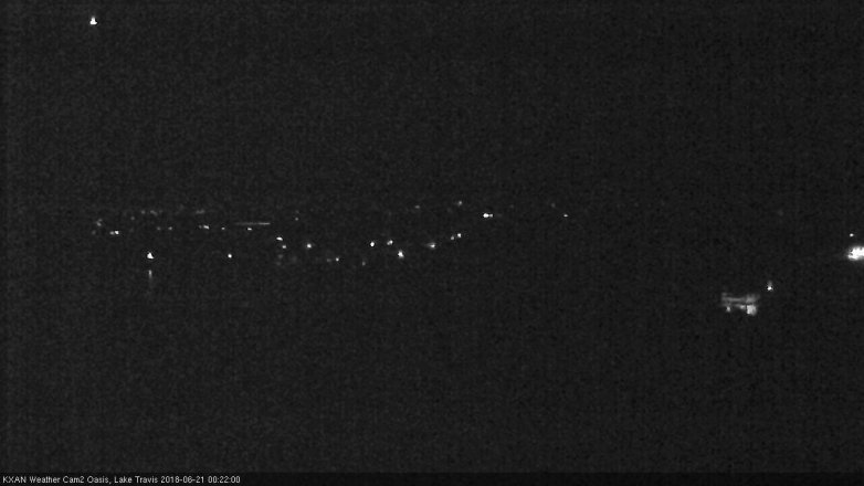 Lake Travis webcam, June 20, 2018 11:25 PM CT