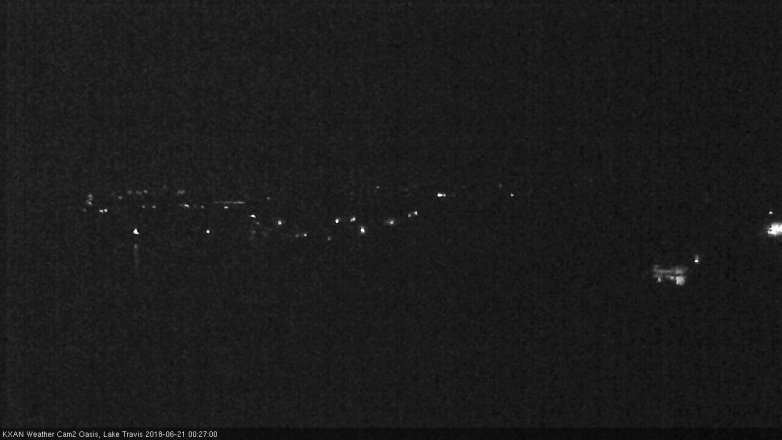 Lake Travis webcam, June 20, 2018 11:30 PM CT