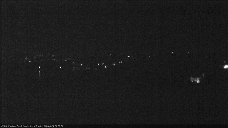 Lake Travis webcam, June 20, 2018 11:40 PM CT