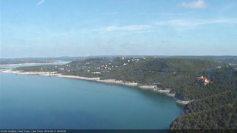 Lake Travis webcam, June 21, 2018 9:00 AM CT