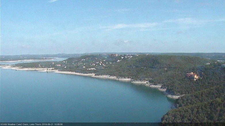 Lake Travis webcam, June 21, 2018 9:10 AM CT