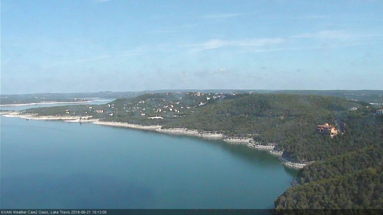 Lake Travis webcam, June 21, 2018 9:15 AM CT