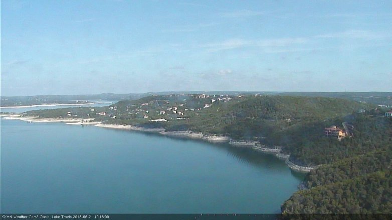 Lake Travis webcam, June 21, 2018 9:20 AM CT