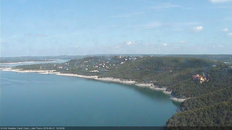 Lake Travis webcam, June 21, 2018 9:30 AM CT