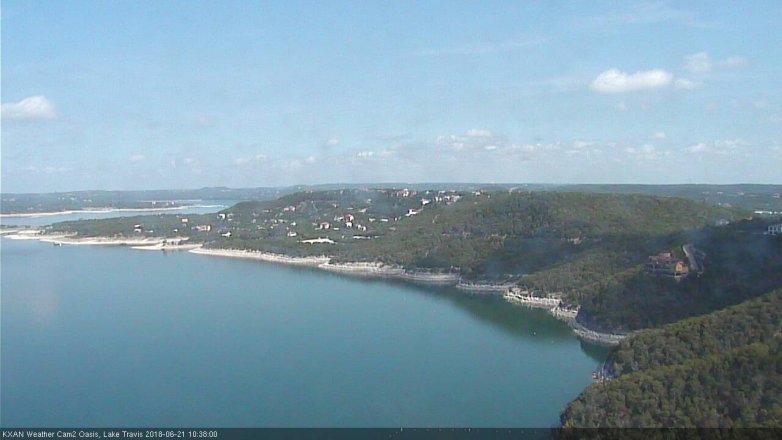Lake Travis webcam, June 21, 2018 9:40 AM CT