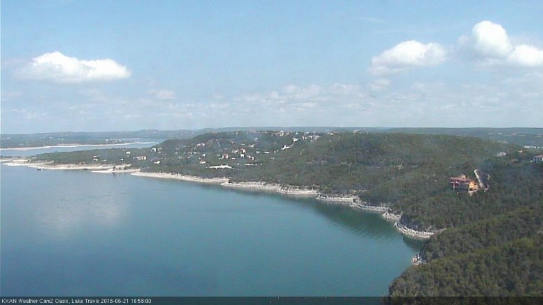 Lake Travis webcam, June 21, 2018 10:00 AM CT