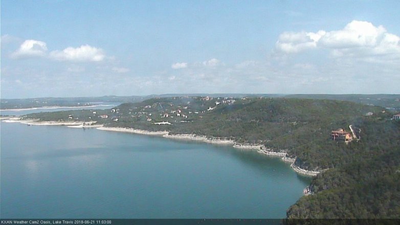 Lake Travis webcam, June 21, 2018 10:05 AM CT